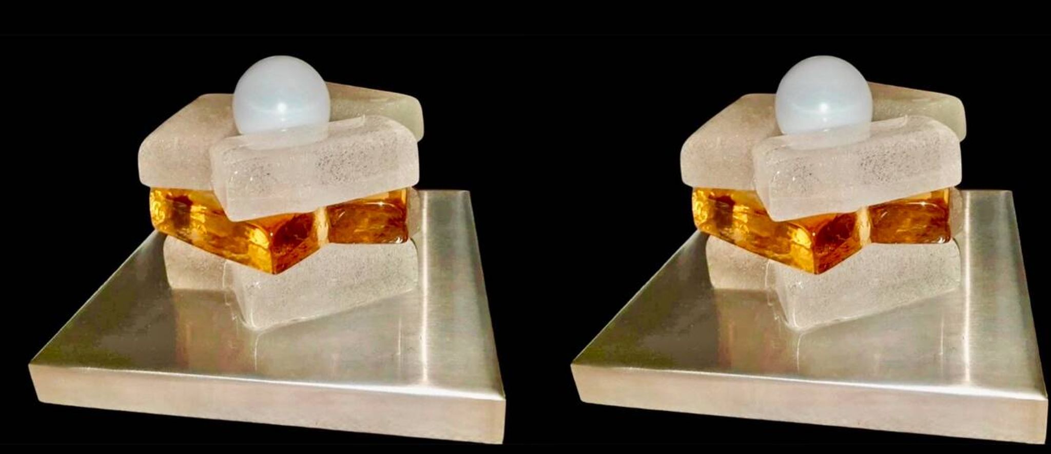 Albano Poli for Poliarte Murano glass two-colour, Italy 1970