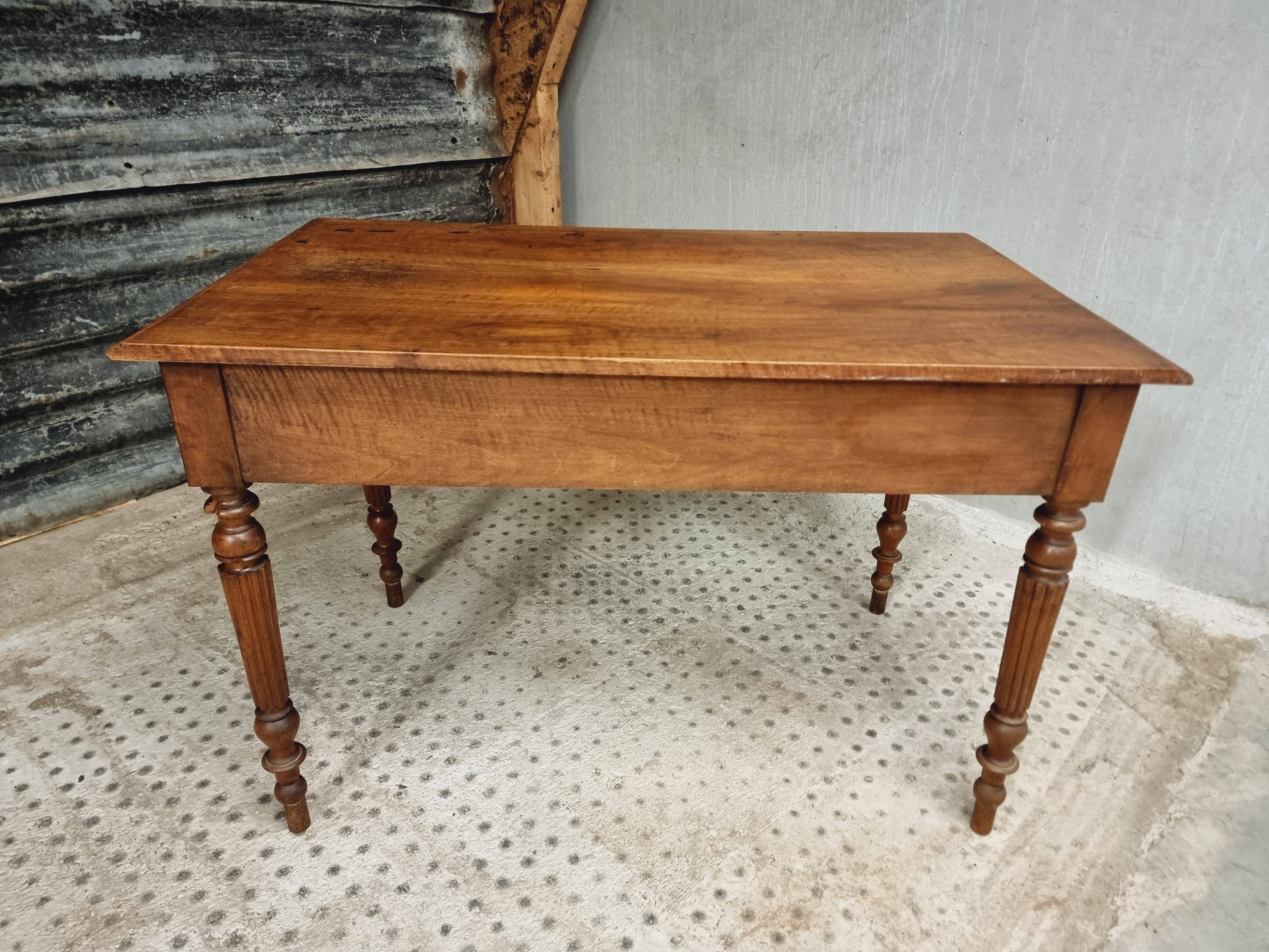 Antique table desk table dining table walnut 72x120 cm