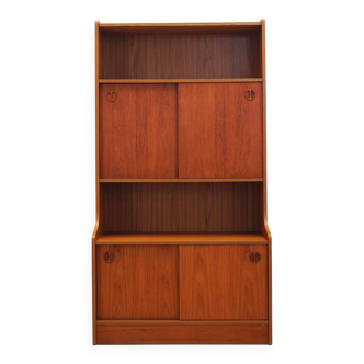 Bibliothèque en teck, design danois, années 1960, production : Danemark