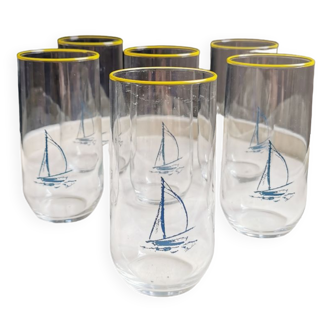 Set of 6 vintage water/juice glasses