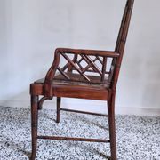 Asian canine armchair in wood in imitation of bamboo