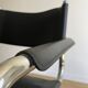 Black leather cantilever armchair Bauhaus design