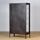 Polished iron medical cabinet, 1930s