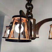 50s wooden chandelier