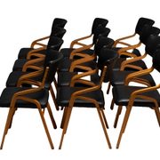 Set of 12 chairs, Ludvík Volák, 1960s–1970s, Czechoslovakia