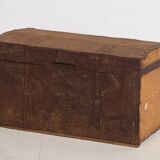 Petit coffre ancien à armature métallique (c.1920) #11