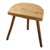 Raw wood tripod stool