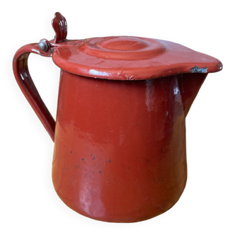 Vintage red enamelled metal coffee maker