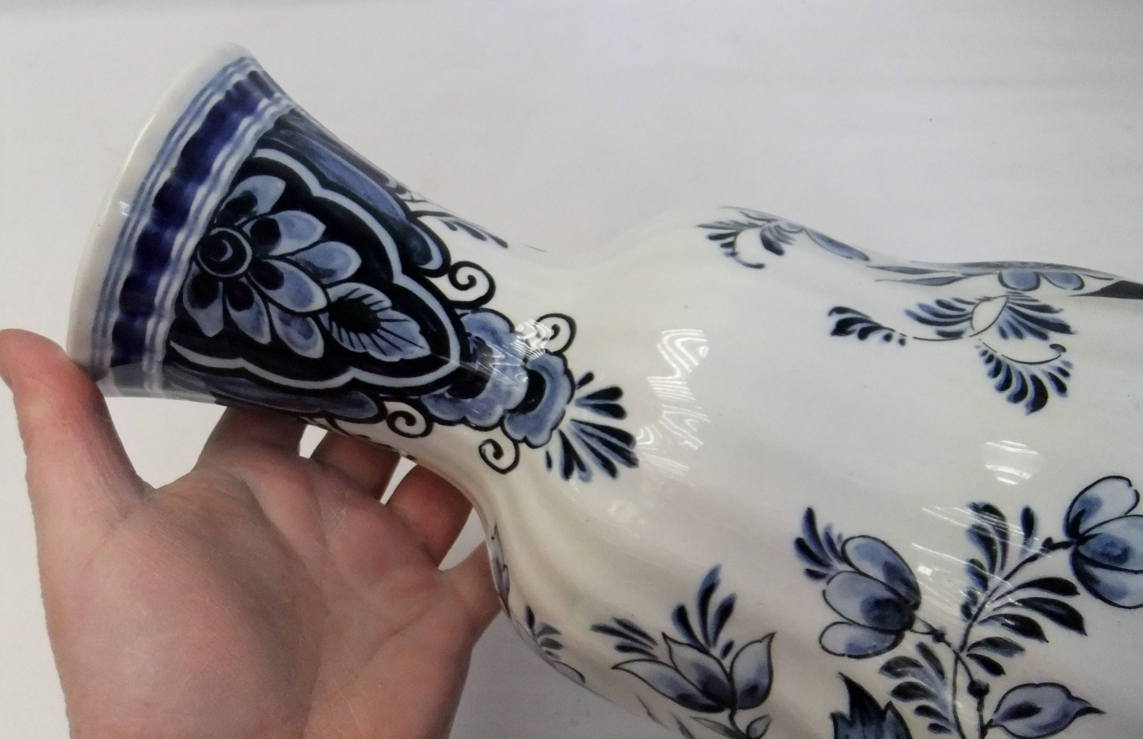 Vintage Delfia ceramic vase 36 cm