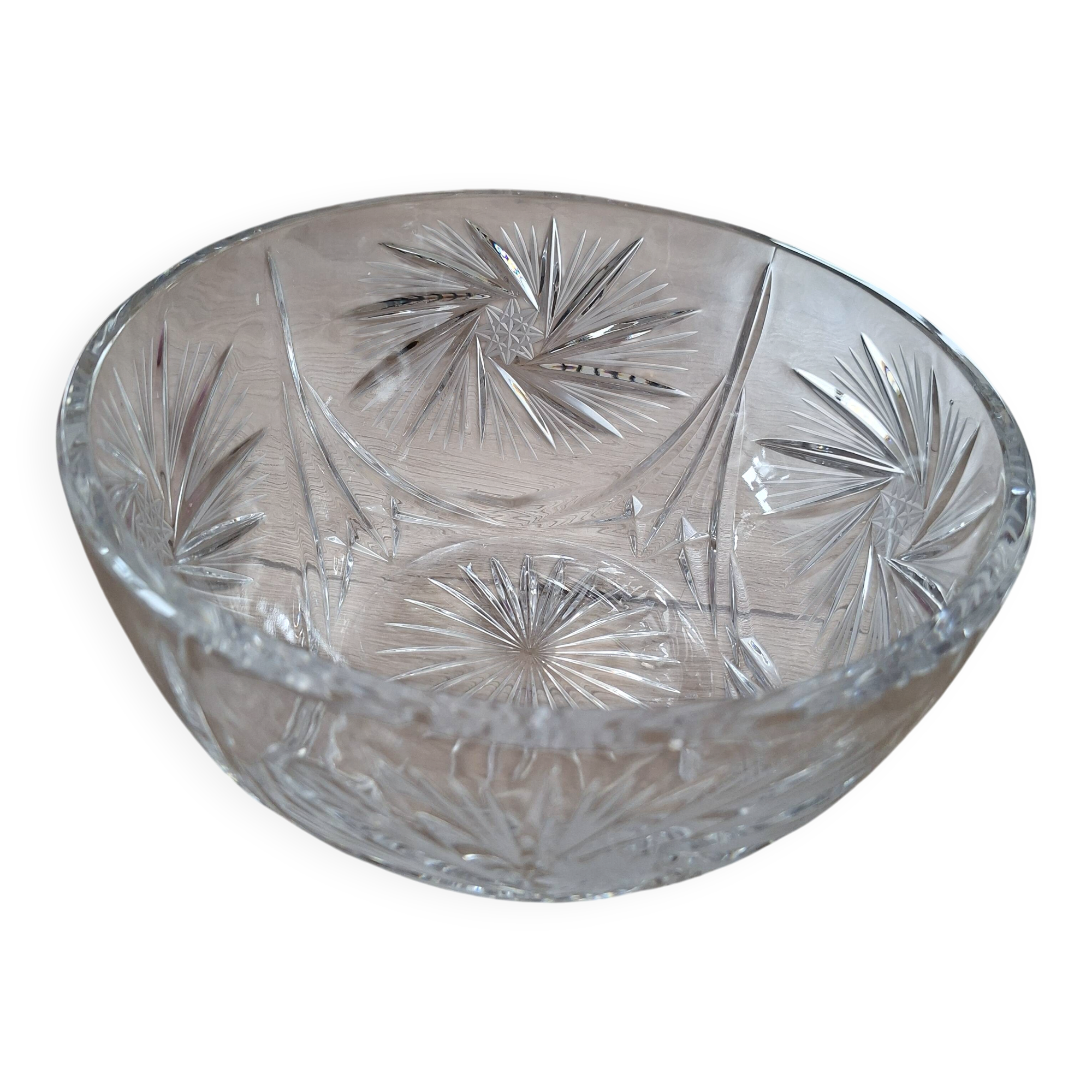 Saladier en cristal de Bohême
