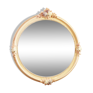 miroir à décor floral
