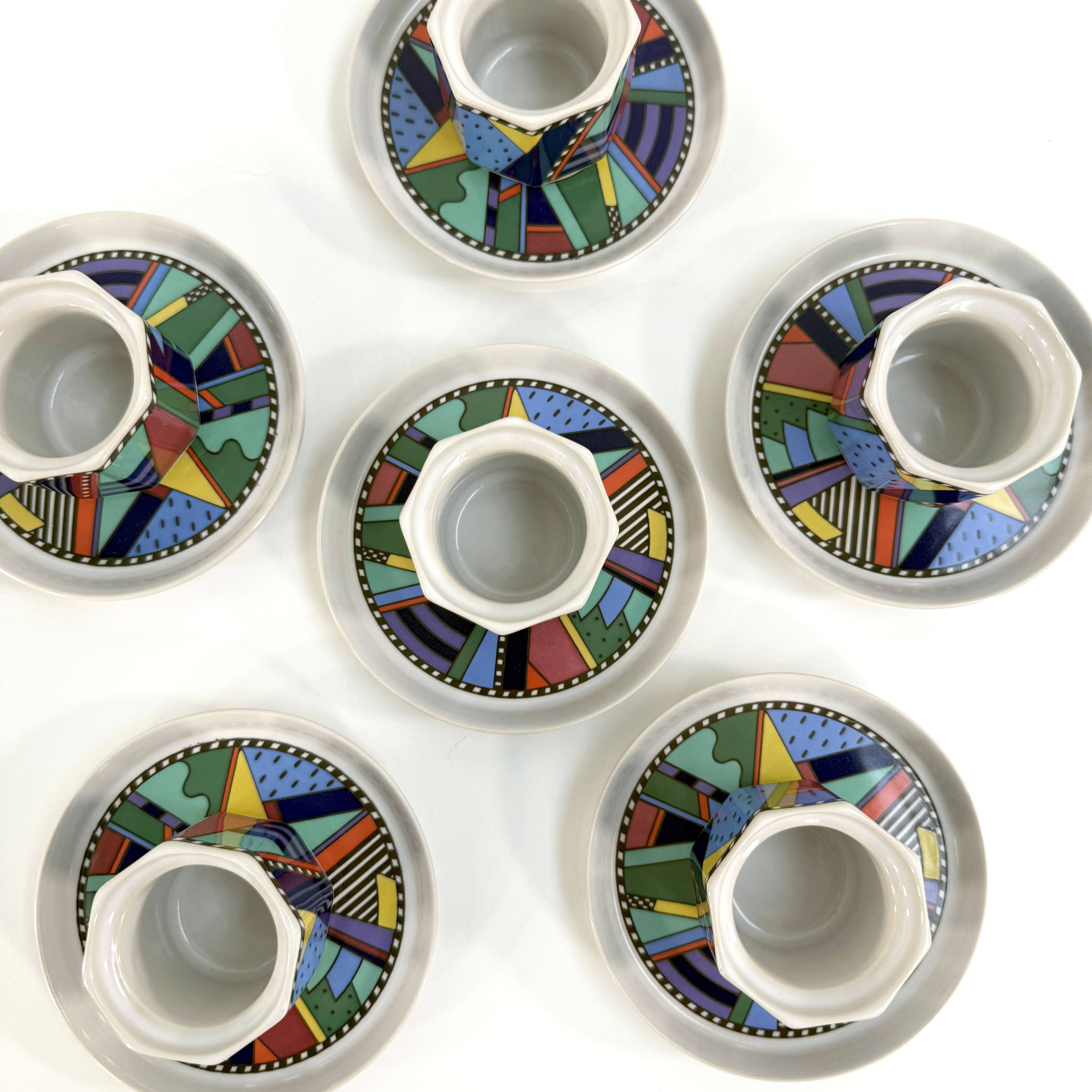 Set of 6 Metropol espresso cups by Barbara Brenner for Rosenthal, 90