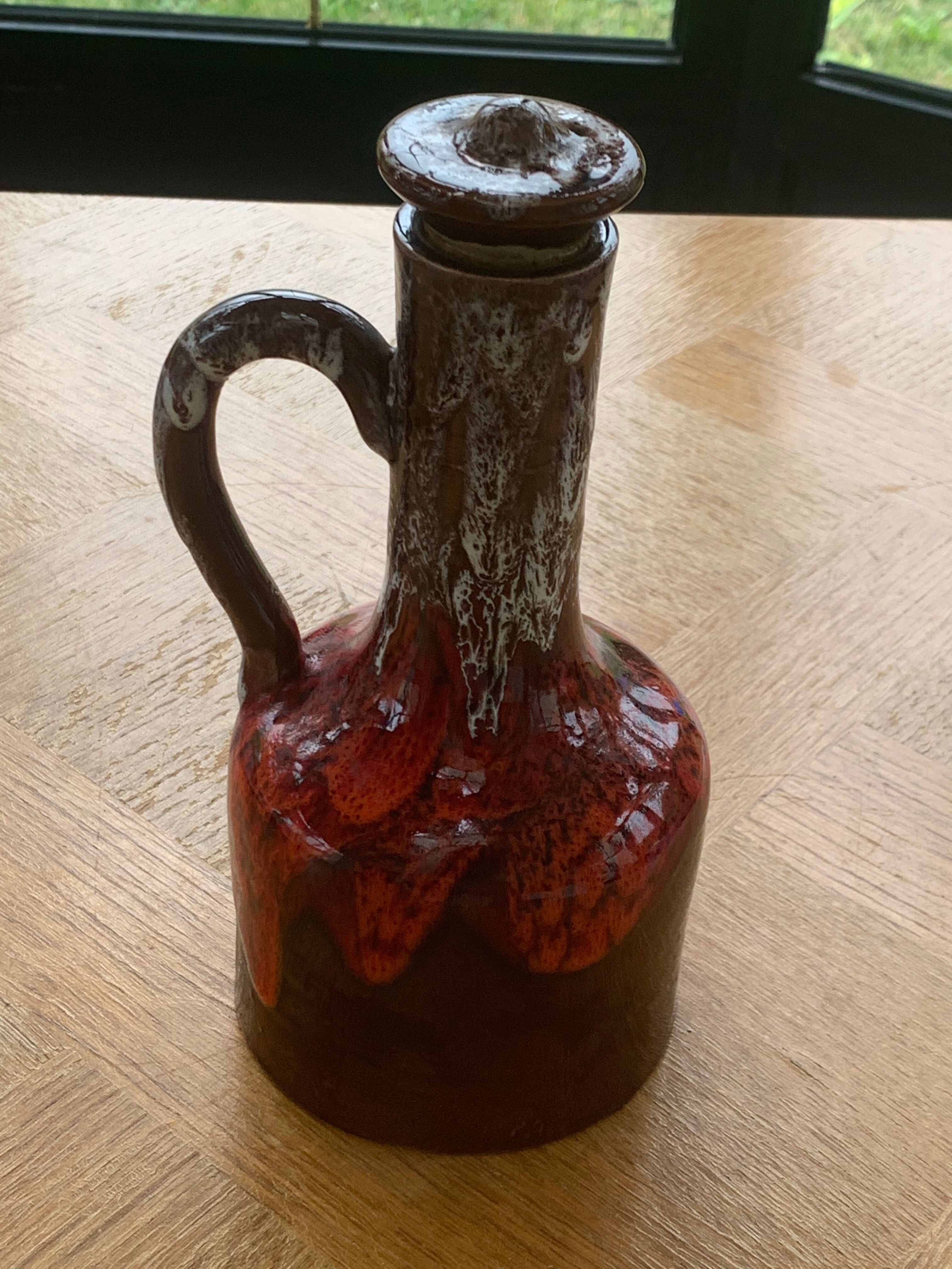 Carafe bottle in glazed ceramic vallauris vintage 1960