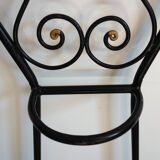Vintage iron coat rack with mirror