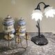 Golden brass candle holder