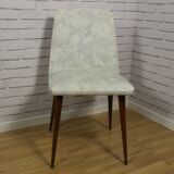 Lot of 2 grey white leatherette Chair