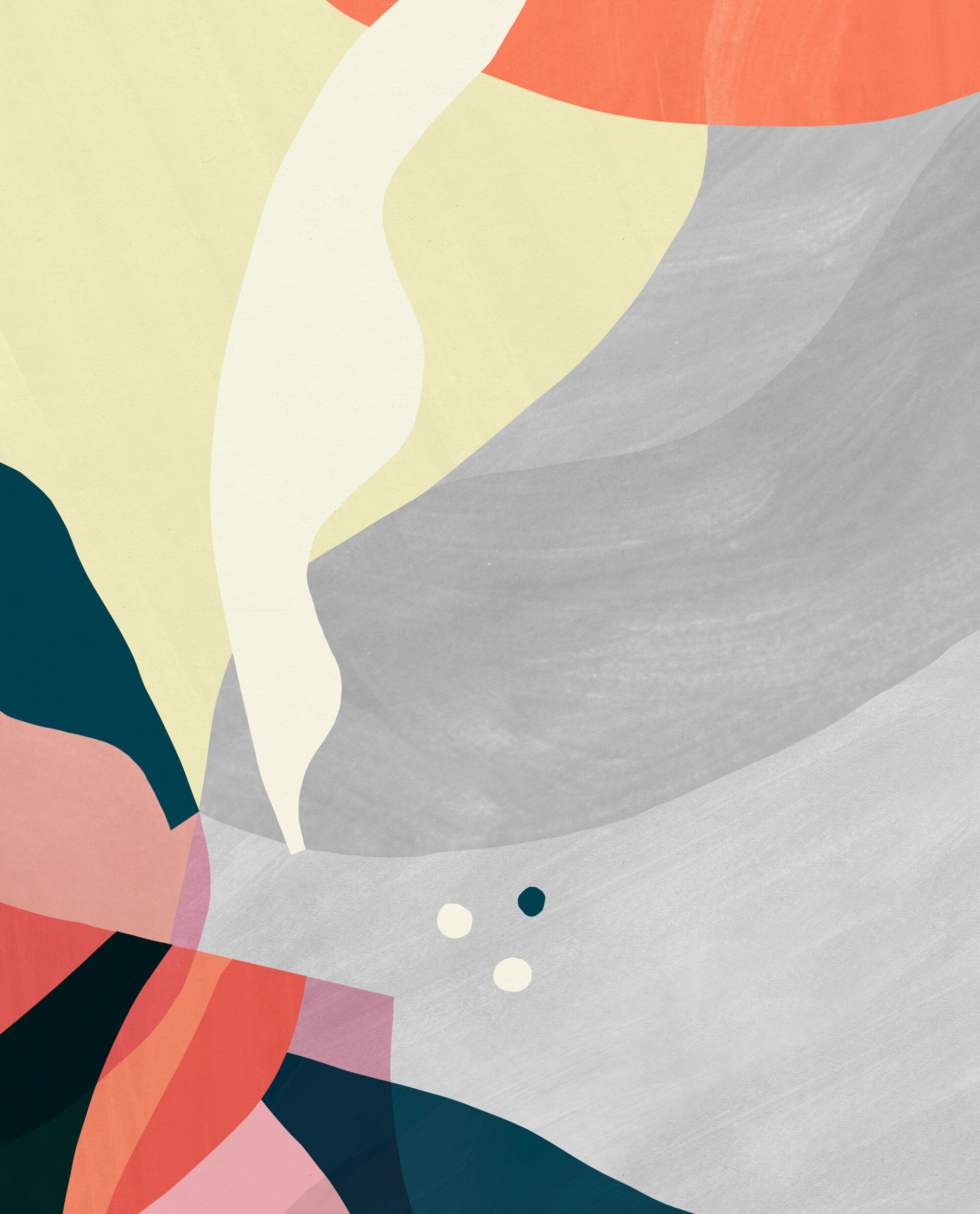 Pink spring art poster, 50×70 cm