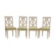 Série de 4 chaises à dossier lyre