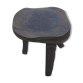 three-legged milking stool made of olive tree folk art