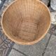 XL wicker and bamboo cache pot 1960