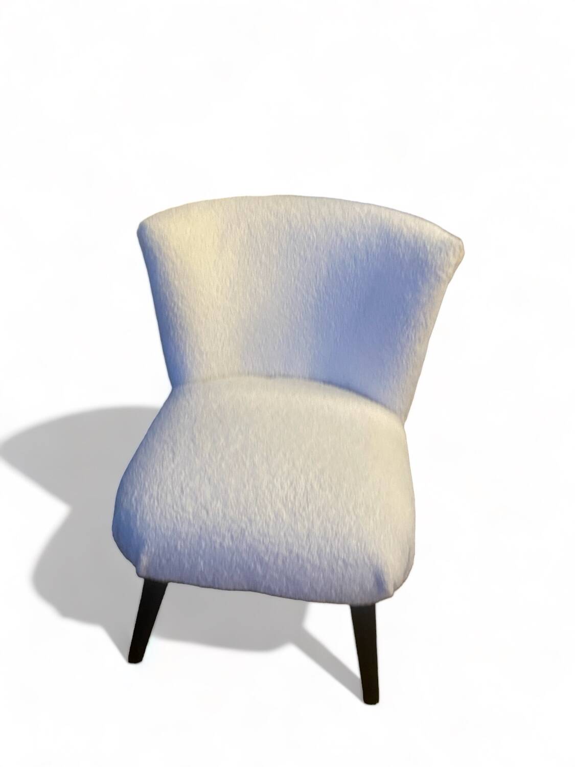 Fauteuil cocktail en tissu bouclette