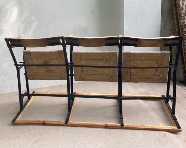 Banquette strapontin de théâtre 3 places