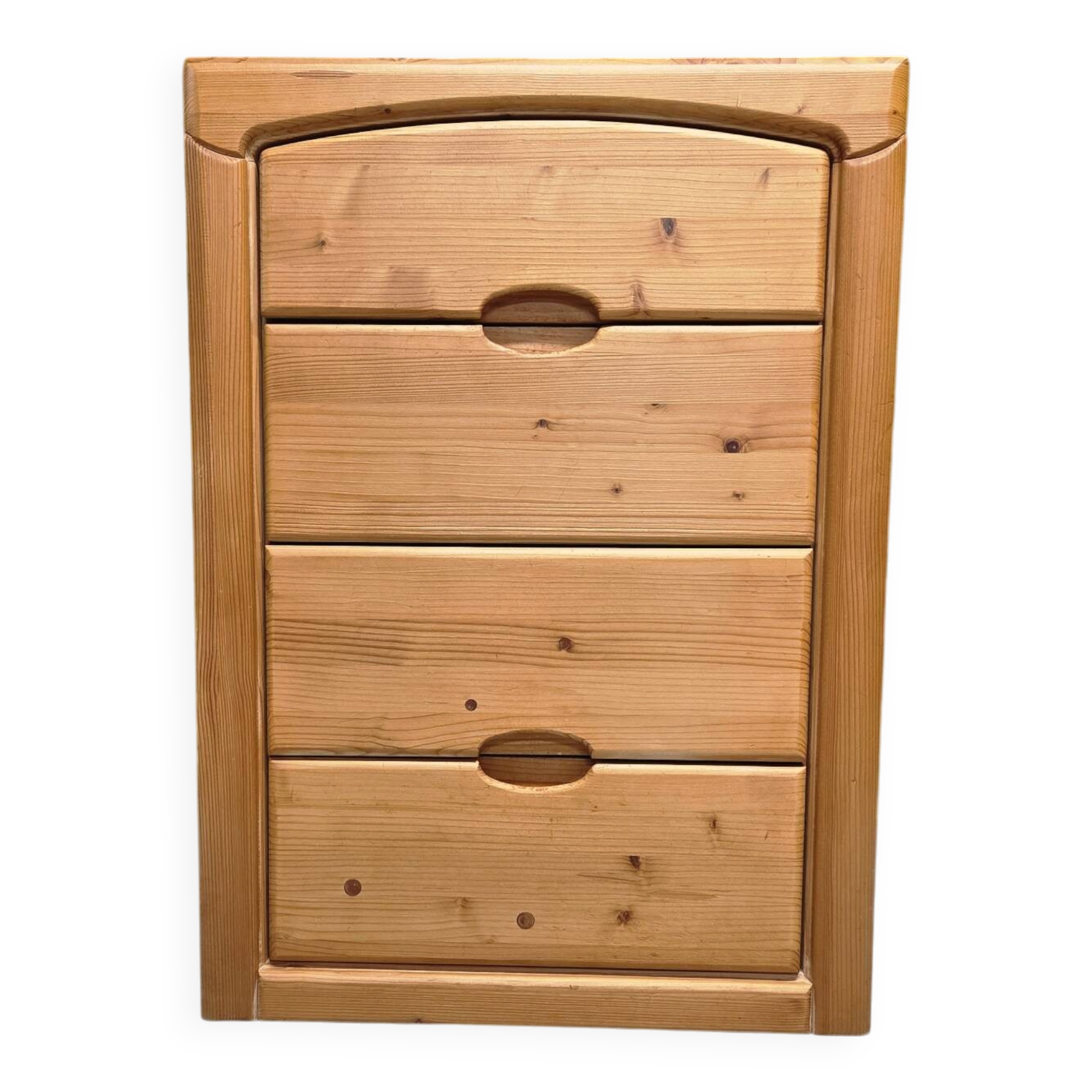 Vintage solid pine chest of drawers Danish Scandinavian style 1980s