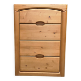 Vintage solid pine chest of drawers Danish Scandinavian style 1980s