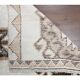 Vintage Turkish Oushak Handmade Wool Cotton White Runner Rug 84x346