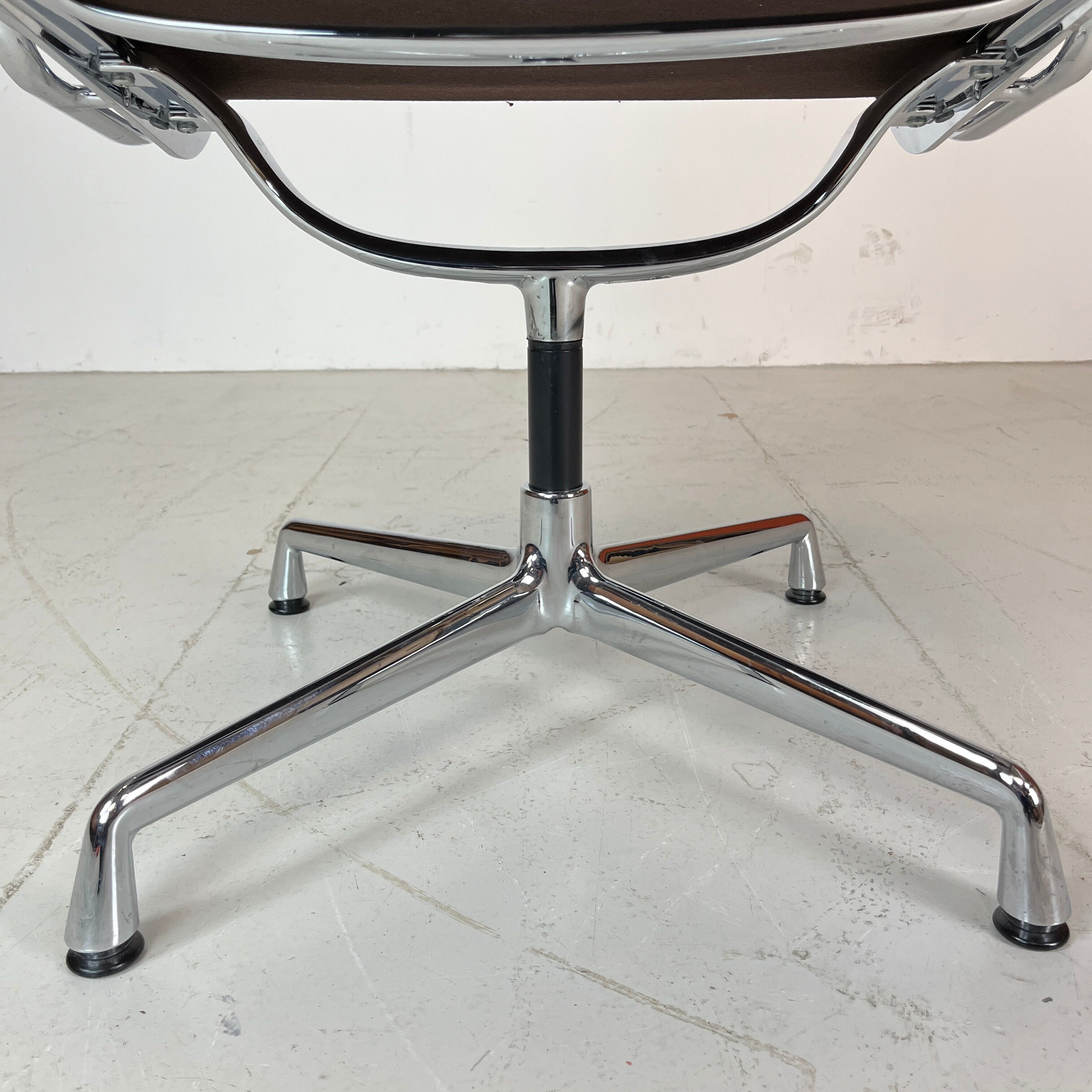 Eames Vitra for Herman Miller brown leather Soft Pad Group chair