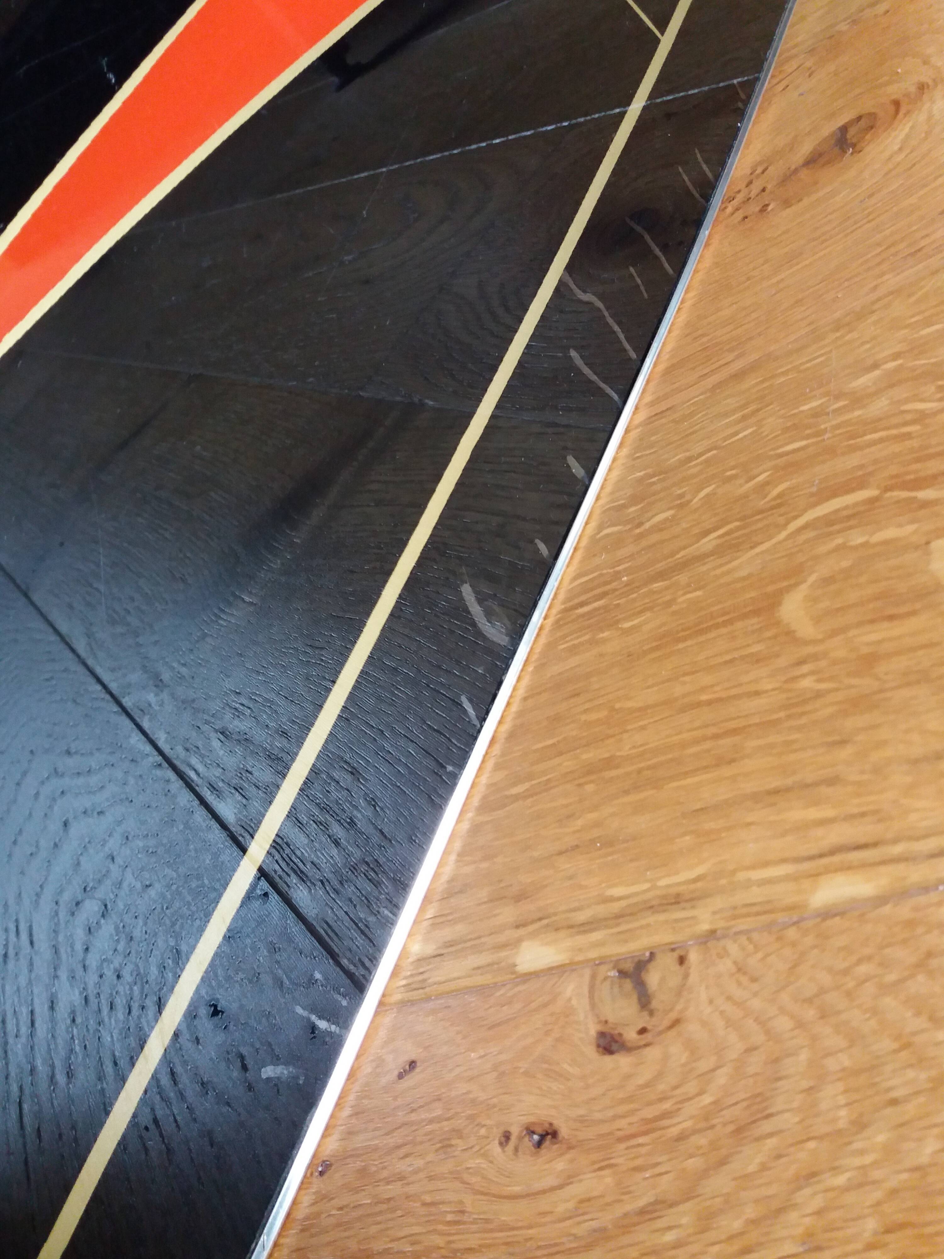 Coffee table formica tapered compass legs