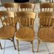 Set of 6 vintage SNCF bistro chairs from the 1960s.