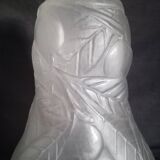 Vase in molded and pressed glass paste, cherry patterns