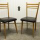 Pair of Scandinavian 1960 beech chairs