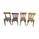 Ensemble de 4 chaises de bistrot - vintage - bar