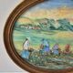 Oil Painting on Panel Landscape Flower Picking Pyrenees Gil Valota