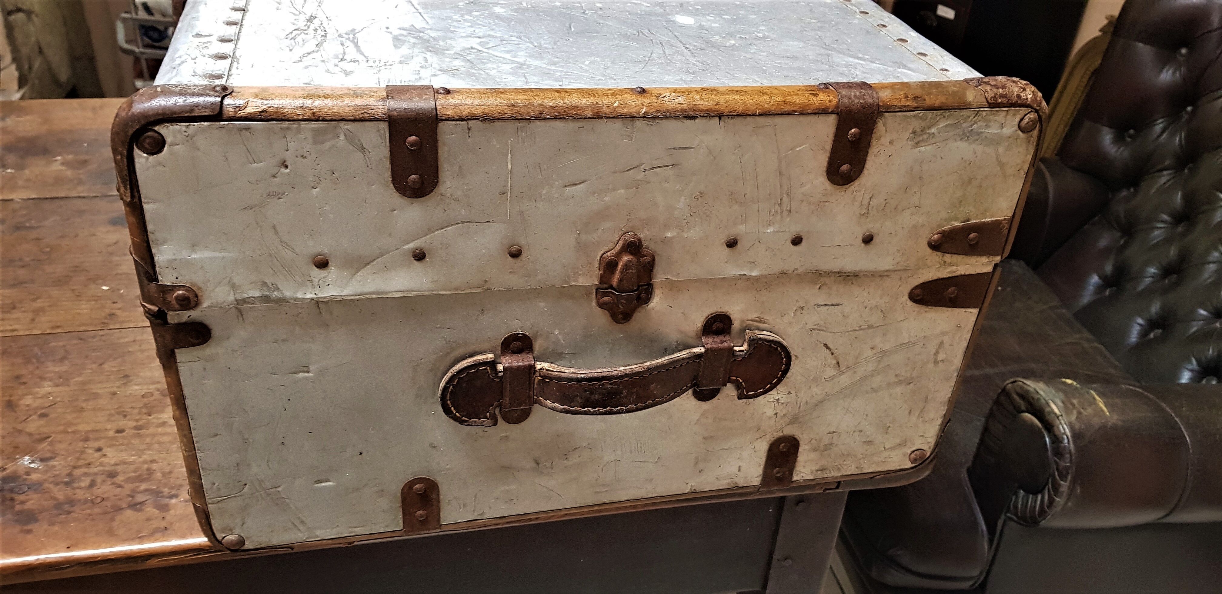Vintage officer's trunk case