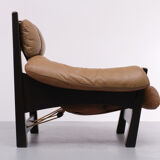 Gerard Van Der Berg Leather Lounge Chair, 1970s