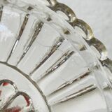 Pair of molded glass candle holders