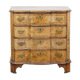 Baroque organ-bent walnut antique chest of drawers from the 18th century