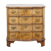 Commode en noyer courbé avec orgue baroque, XVIIIe siècle