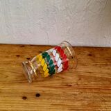 Multicolored glass vase from the 50s