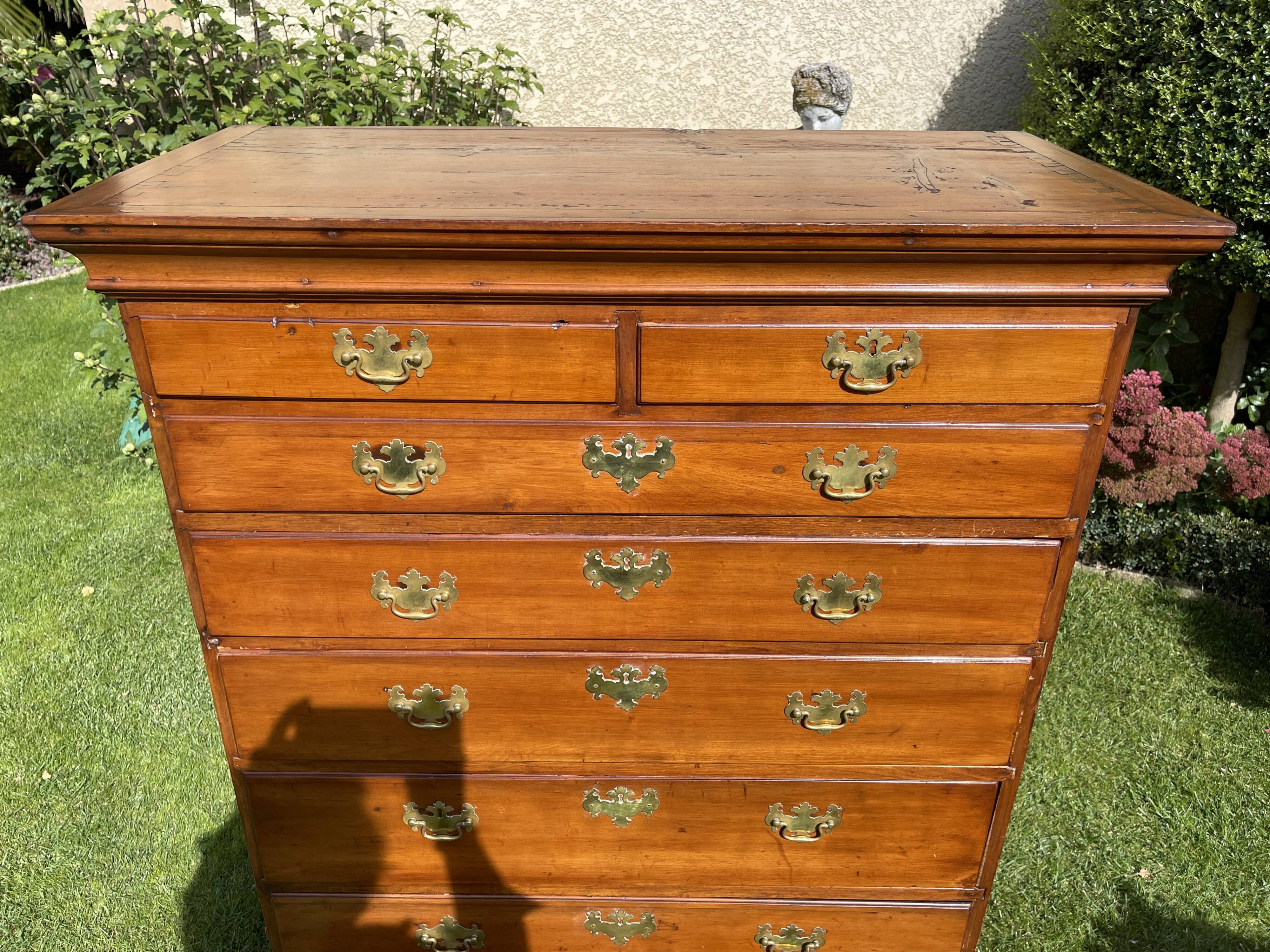 Semainier with support height in Mahogany