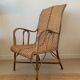 Old rattan armchair