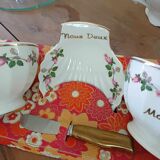 set for breakfast in duo in Limoges porcelain