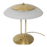 1980s Modern table lamp | Dimmable | Brass and glass