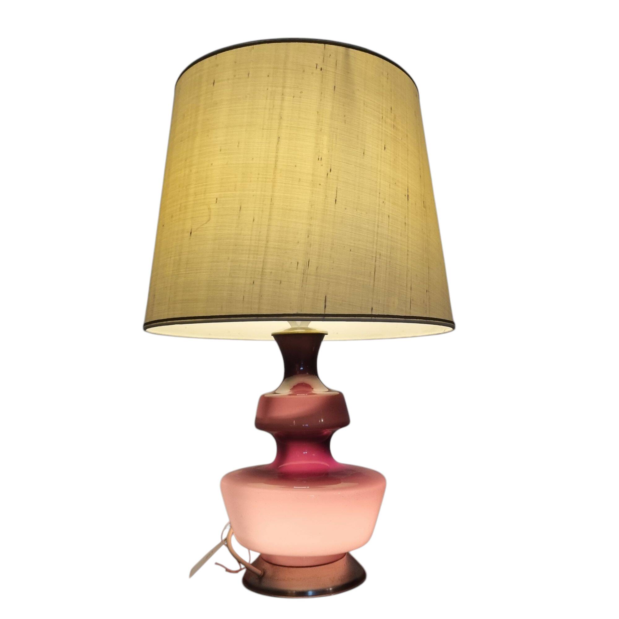 Danish Glass Table Lamp from Holmegaard 1960s