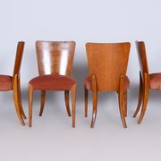 Set of Four Original ArtDeco Beech Chairs, Halabala, UP Zavody, Czechia, 1940s