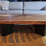 Table basse en noyer massif