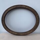 Wooden oval frame
